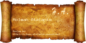 Holman Atalanta névjegykártya